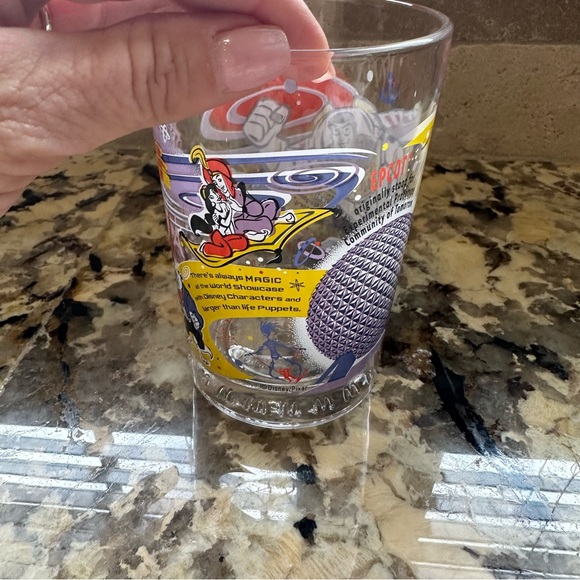 McDonald’s Disney Epcot Pixar drinking beverage Glass 100 Anniversary - Picture 2 of 7